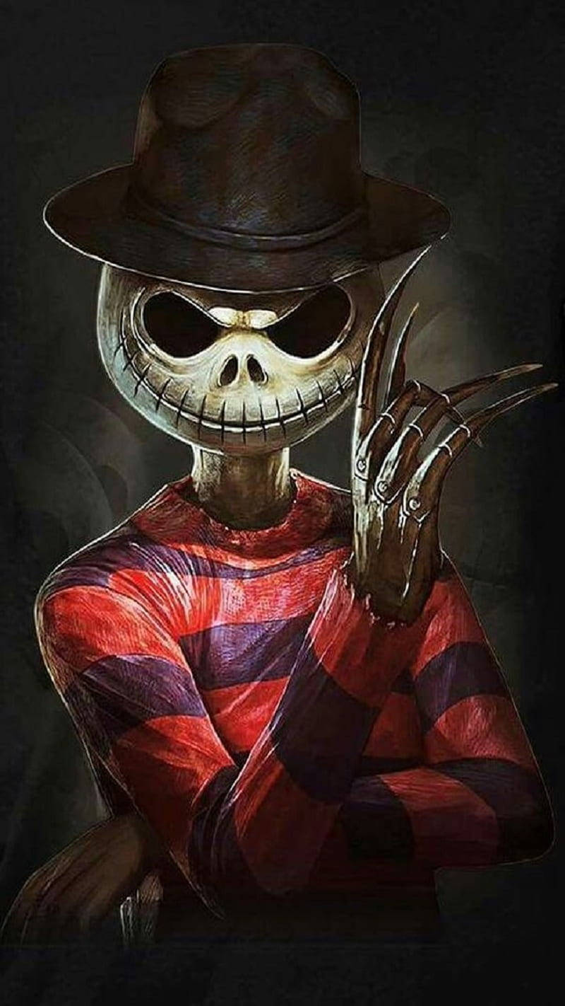 800x1422 Download Skeleton Freddy Krueger Horror