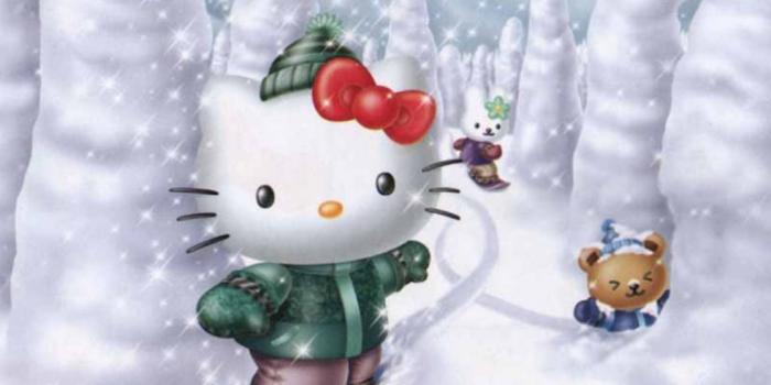 1440x1080 Hello Kitty Winter Wonderland HD Wallpaper
