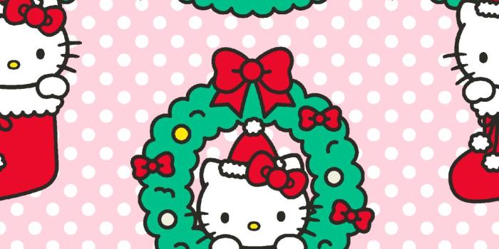 1229x922 Licensed Seasonal Hello Kitty Wreath