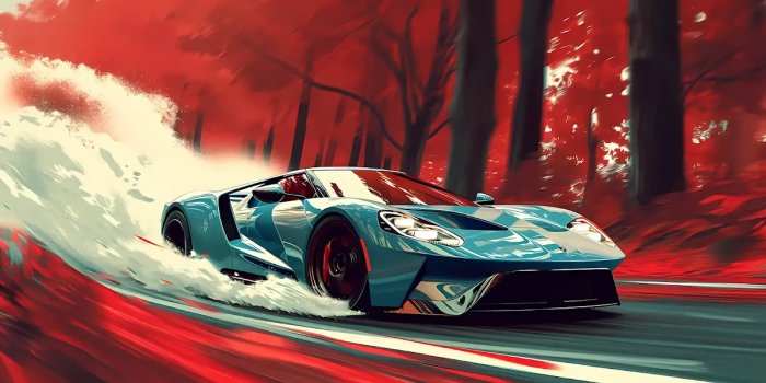1200x675 Sports car, racing car illustration