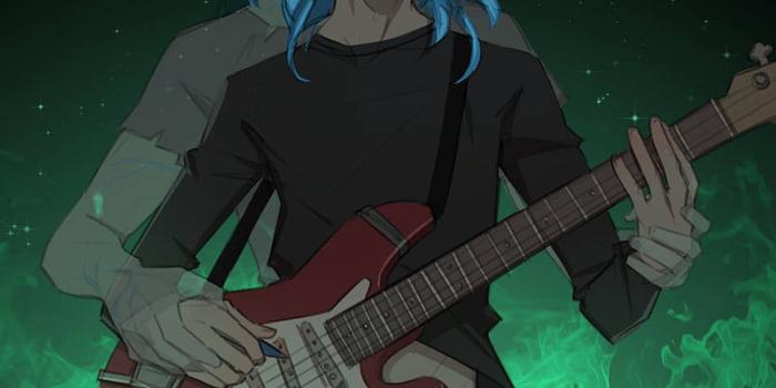 800x1007 Sally Face Playing The Guitar Wallpaper