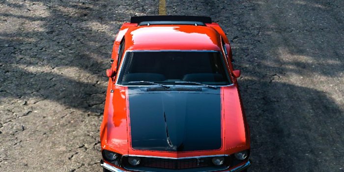 1215x2160 Wallpaper of the '69 Ford Mustang Boss