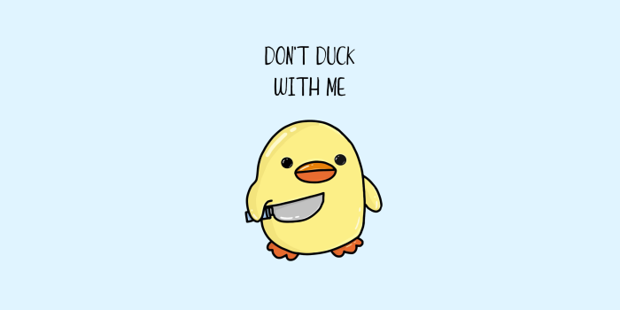 2560x1440 Cute duck Wallpaper 4K, Cute warning, 5K