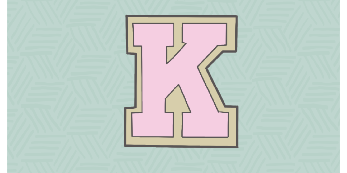 1201x1201 Varsity Letter K Cookie Cutter - Sweetleigh