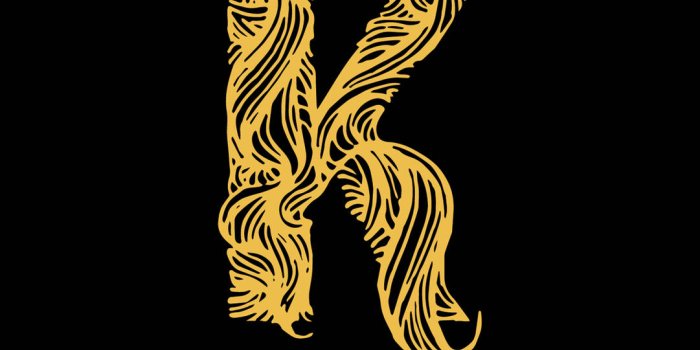 1081x1920 Golden Ornate Letter K Wallpaper