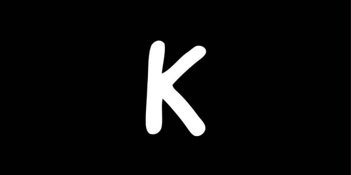 909x1920 Download Simple K Alphabet Wallpaper