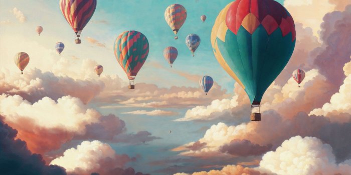 4082x2800 Hot Air Balloons & Cloud Wallpaper