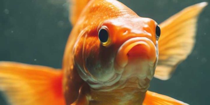 720x1260 An adult goldfish with a bright orange