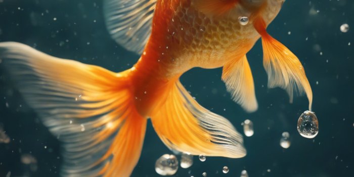 2160x3840 An animated goldfish jumping out of an