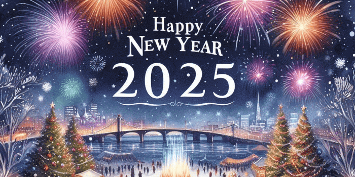 1024x1024 Happy New Year 2025 Wallpapers