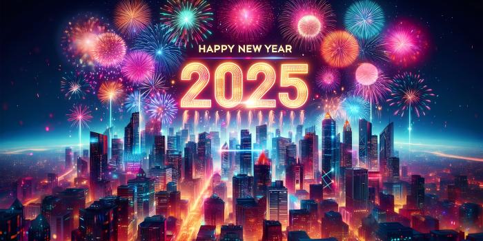 5120x2880 2025 Wallpaper 4K, New Year celebrations