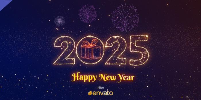 1600x900 Happy New Year 2025 Greetings, Logo