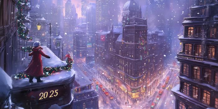 3840x2160 Holiday 2025 New Year Wallpaper 4K HD