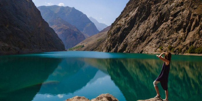 1024x768 Download Lake Of Tajikistan Wallpaper