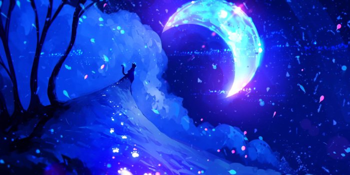 1920x1200 Galaxy Moon And Cat Fantasy Artwork