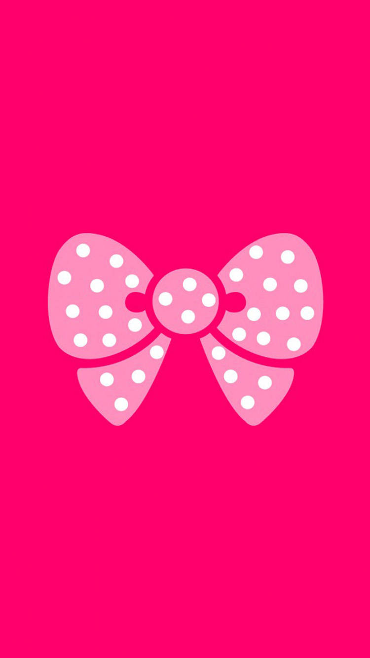 750x1334 An Aesthetic Girly Polka Dot Bow