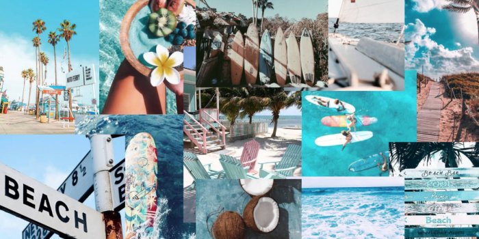 1216x754 Summer Aesthetic Beach Collage
