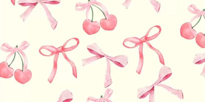 736x1308 pink bow and cherry coquette wallpaper