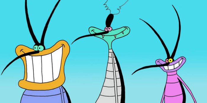 1000x807 Oggy And The Cockroaches Cyan Wallpaper