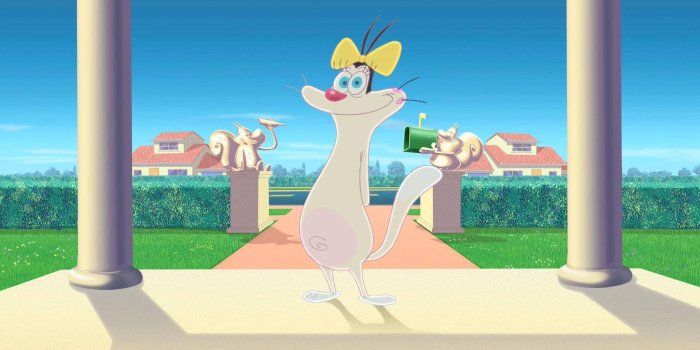 1920x1080 Download free Olivia Outside House Oggy