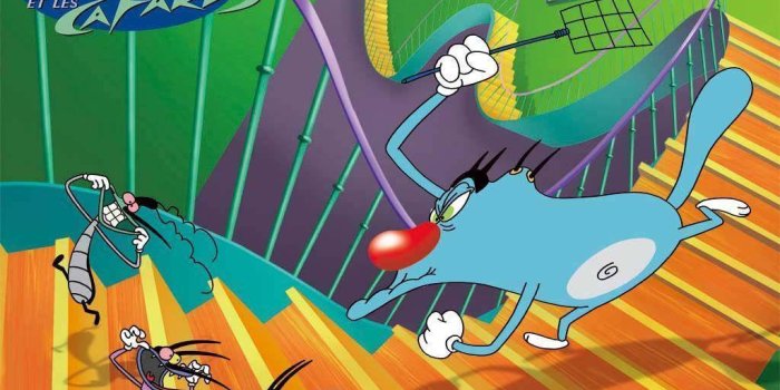 1024x768 Oggy And The Cockroaches Staircase