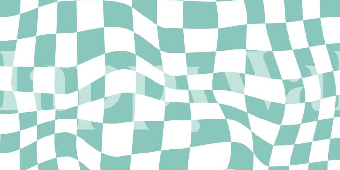 1600x1280 Blue Retro Groovy Checkered Wallpaper