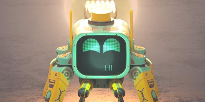 1920x1440 Cute Bot - Lampy (6) | Images :: Behance