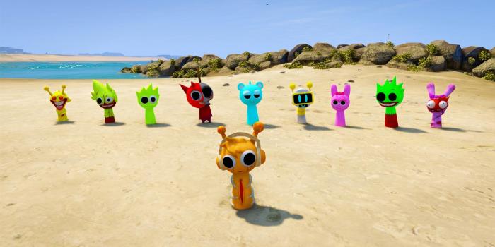 1920x1080 Incredibox Sprunki - orange [Add-On Ped