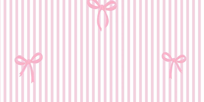 2000x2000 Delicate Bows on Pinstripe Wallpaper in