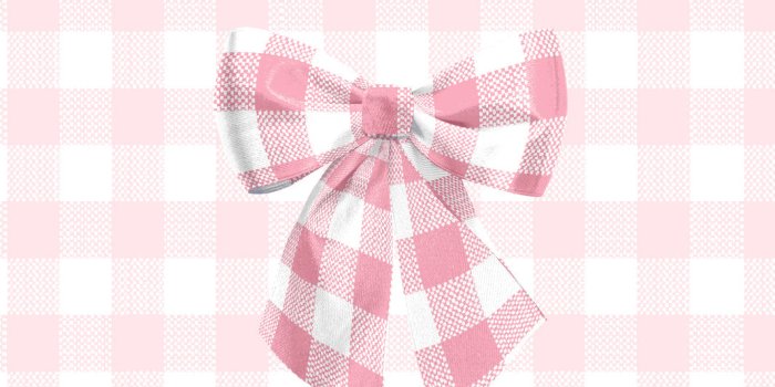 1065x1420 Barbie™ Gingham Bow' Wallpaper by