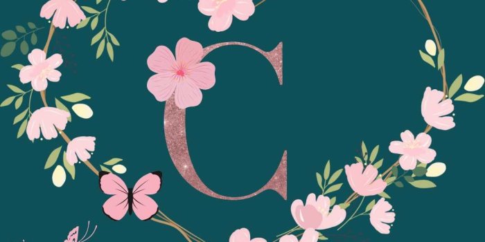 1080x1080 Pink Letter C Wallpapers