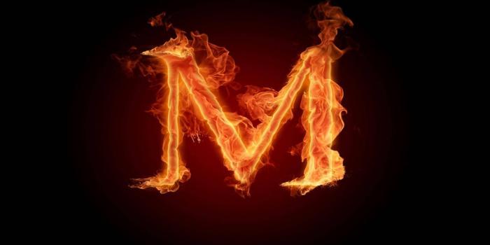 1920x1200 Simple Letter M Fire Background
