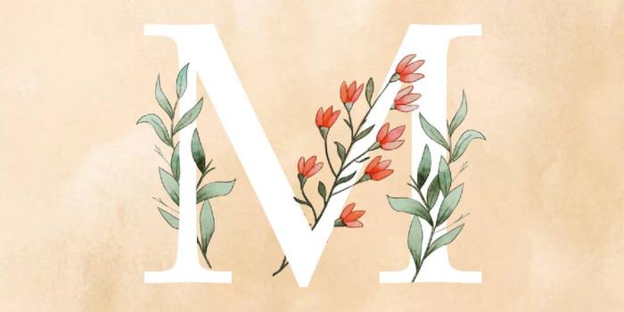 1080x1920 Letter M Small Flowers Wallpaper