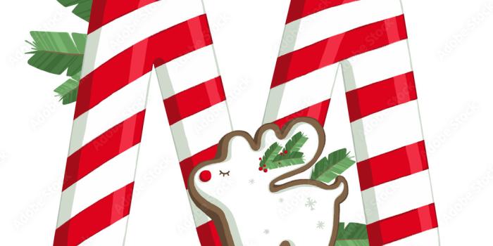 1000x1000 Christmas alphabet. Illustration of