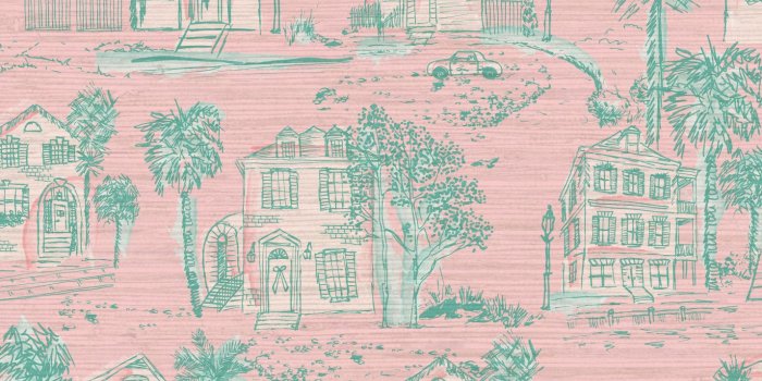 1429x1429 Charleston Toile Pink Textured