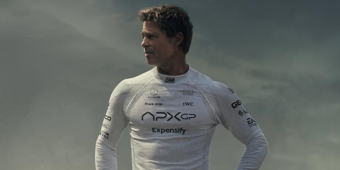 3840x2160 F1 2025: Brad Pitt in 4K Ultra HD Wallpaper Action by TextlessPoster