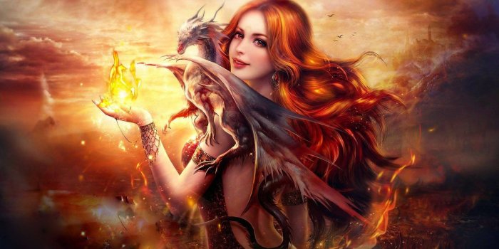 1920x1200 Download Daring Adventure - A Fantasy Girl Tries Her Hand at Fire-Breathing  Wallpaper | Wallpapers.com
