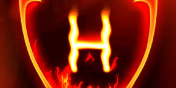 934x1920 Download Fiery Letter H Wallpaper | Wallpapers.com