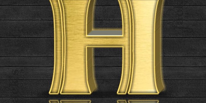 800x1600 Download Gleaming Golden Letter H Wallpaper | Wallpapers.com
