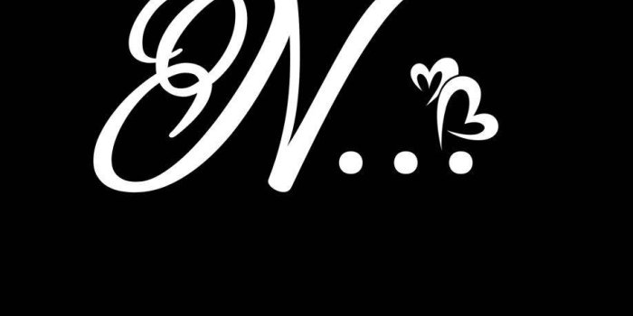 918x1632 Download Cursive N Black Wallpaper | Wallpapers.com