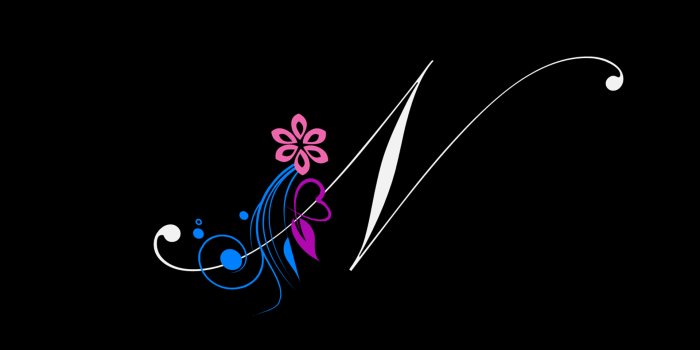 1920x1080 N Name White Letter Black Background HD N Name Wallpapers | HD Wallpapers |  ID #77917