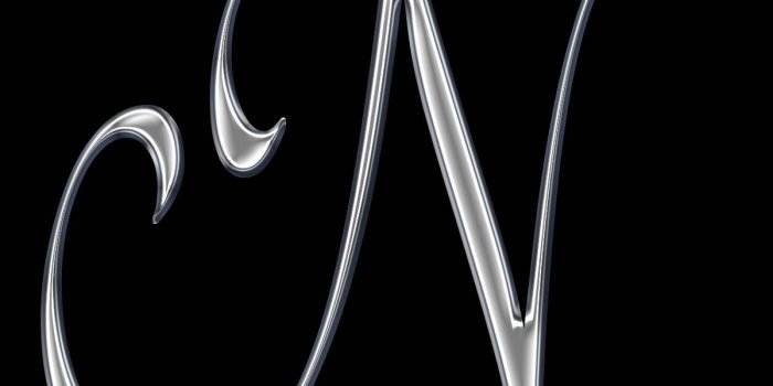 1200x1200 Download Letter N In Shiny Silver Color Wallpaper | Wallpapers.com
