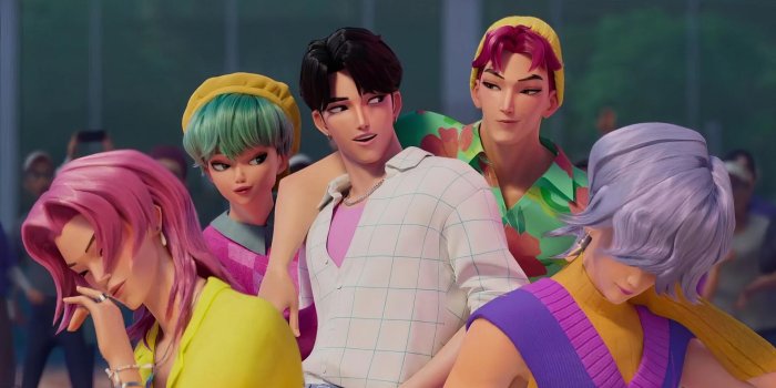 1920x1088 HD Wallpaper: KPop Demon Hunters Saja Boys Movie Scene