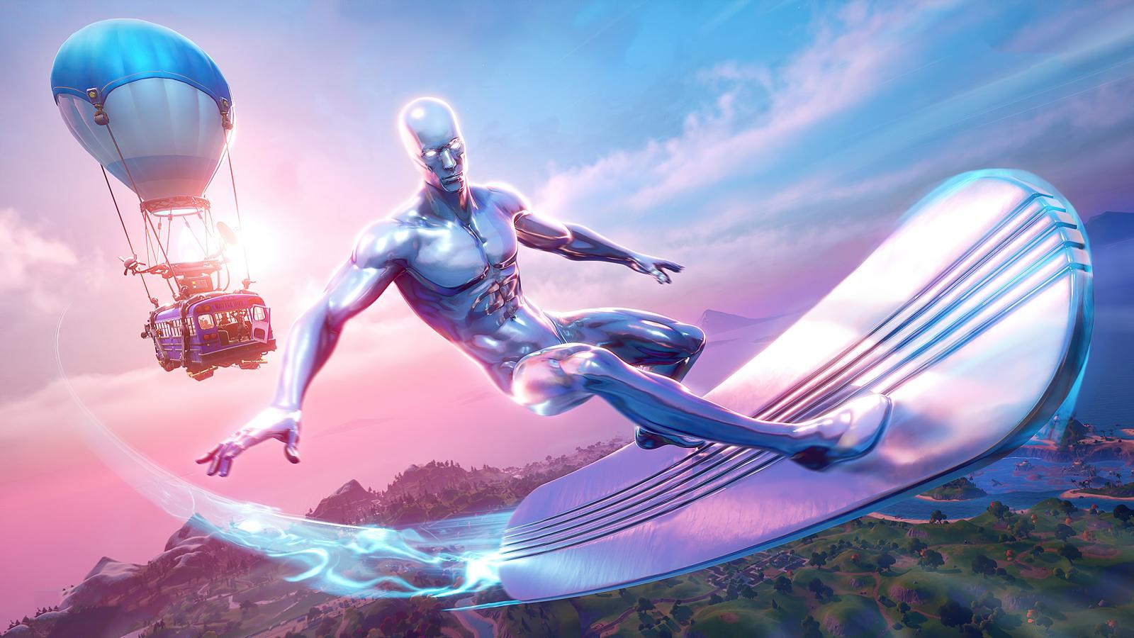 3840x2160 Silver Surfer Fortnite Season 4 Wallpaper 4k for Desktop ID:6218