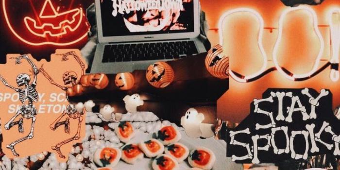 749x1336 25 Autumn Collage Aesthetic Wallpapers : Fall Stay Spooky I Take You |  Haircuts, Hairstyles, Hair Colours, Home Decor to Wedding Ideas