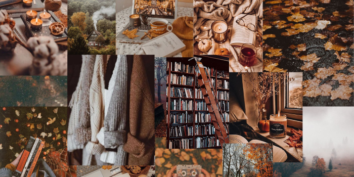 1400x900 Desktop Autumn Aesthetic Collage Wallpapers