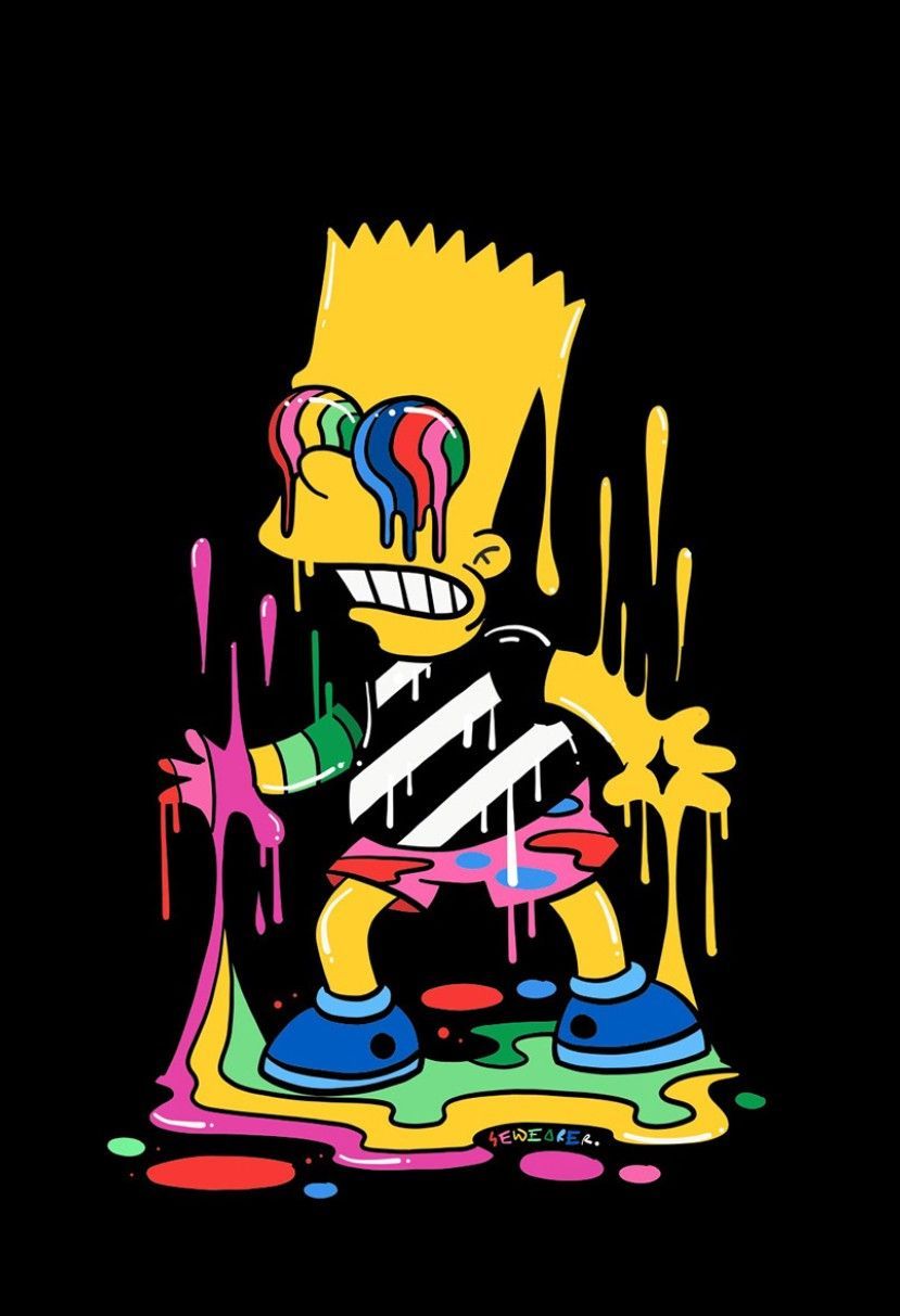 829x1213 Bart Trippin The Simpsons Simpson Wallpaper Iphone - Bart Simpson