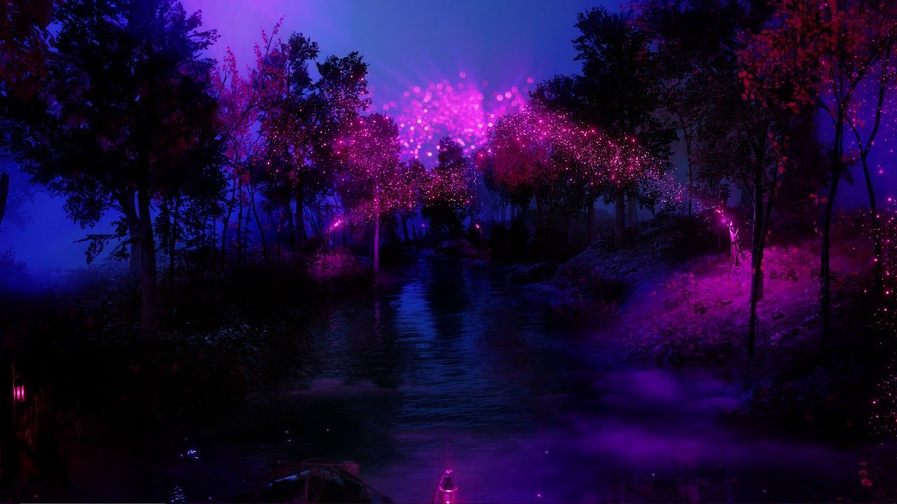 1280x720 A New Dawn Aesthetic Wallpaper - shiny blue and pink color with effects  Wallpaper Engine | HotCakeX