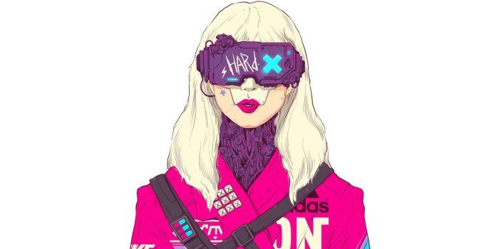 1332x850 Wallpaper Glasses, Style, Girl, Background, Fantasy, Art, Art, Style