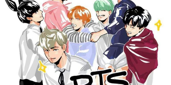 888x896 BTS Cartoon Wallpapers